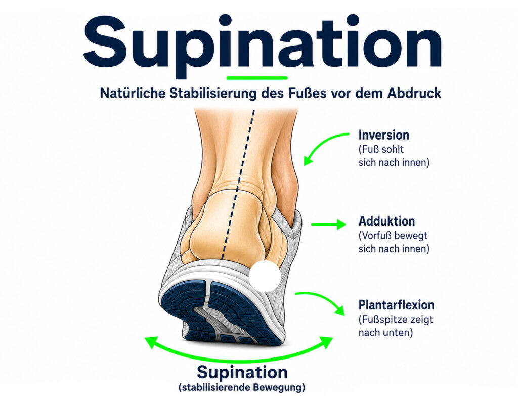 Supination: Glossar-Infografik