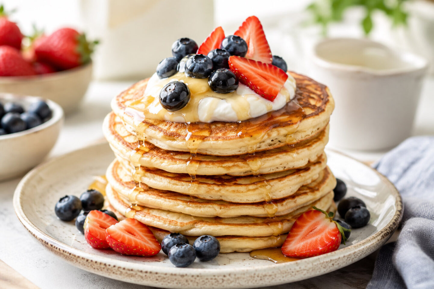 High-Protein-Pancakes mit Skyr und Beeren